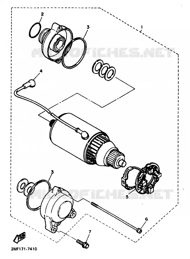 STARTMOTOR Yamaha MOTO 750 1987 FZ  FZ750