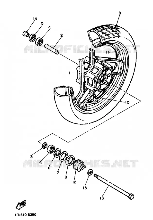 VOORWIEL Yamaha MOTO 750 1988 FZ  FZ750