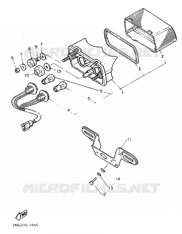 ACHTERLICHT Yamaha MOTO 750 1988 FZ  FZ750