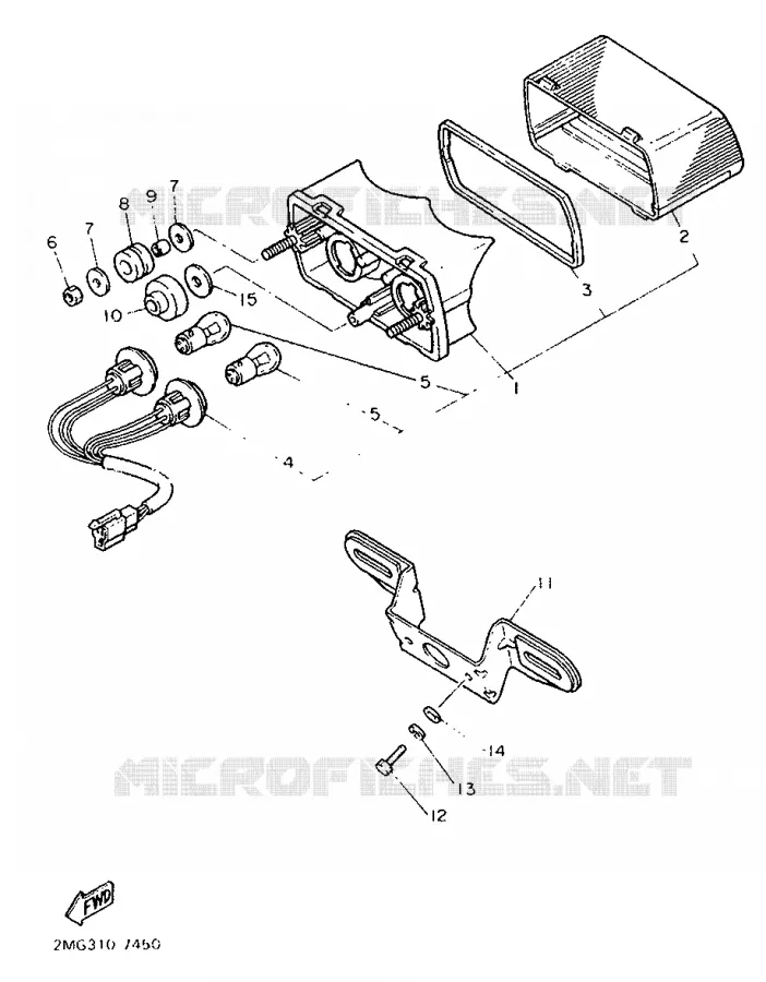 ACHTERLICHT Yamaha MOTO 750 1989 FZ  FZ750