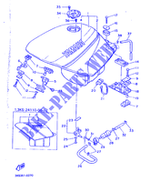 BENZINE TANK voor Yamaha FZ750 1990
