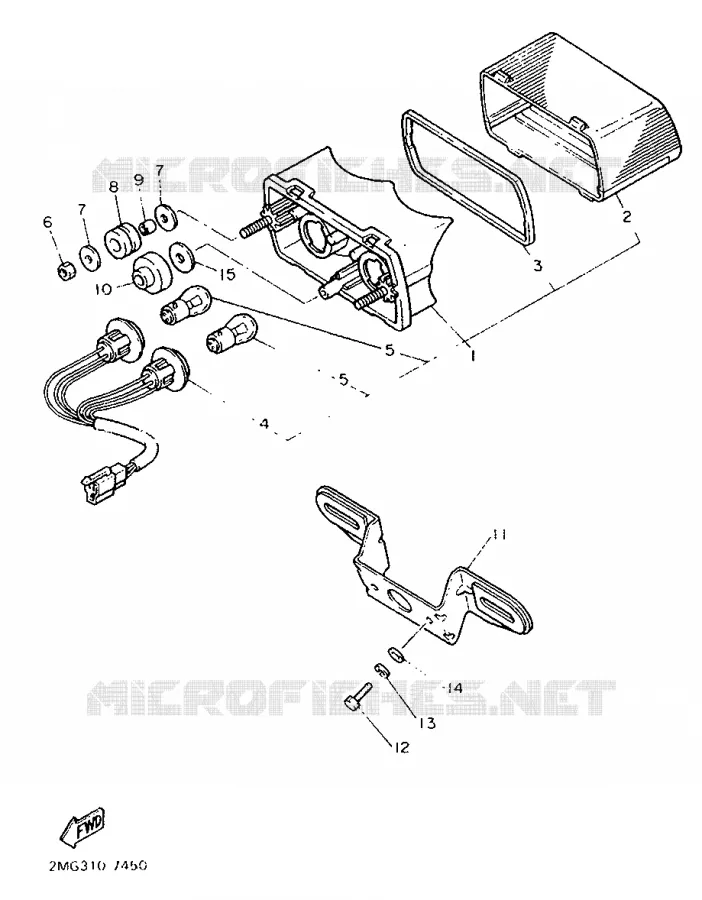 ACHTERLICHT Yamaha MOTO 750 1990 FZ  FZ750