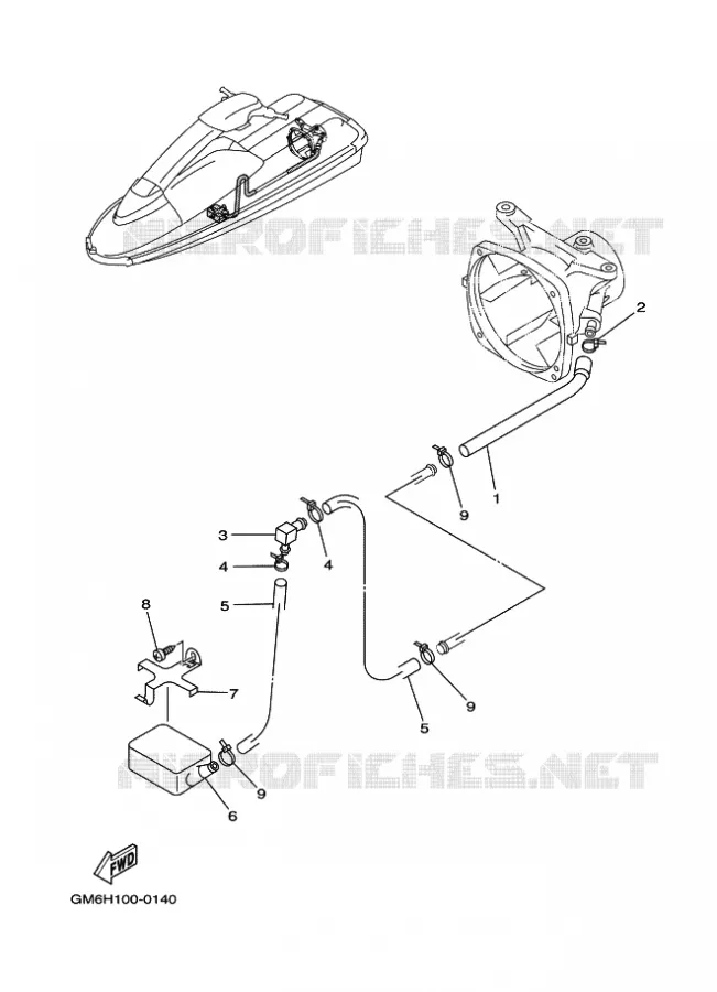 HULL & DECK Yamaha WAVERUNNER 700 2004 JET  J70KN