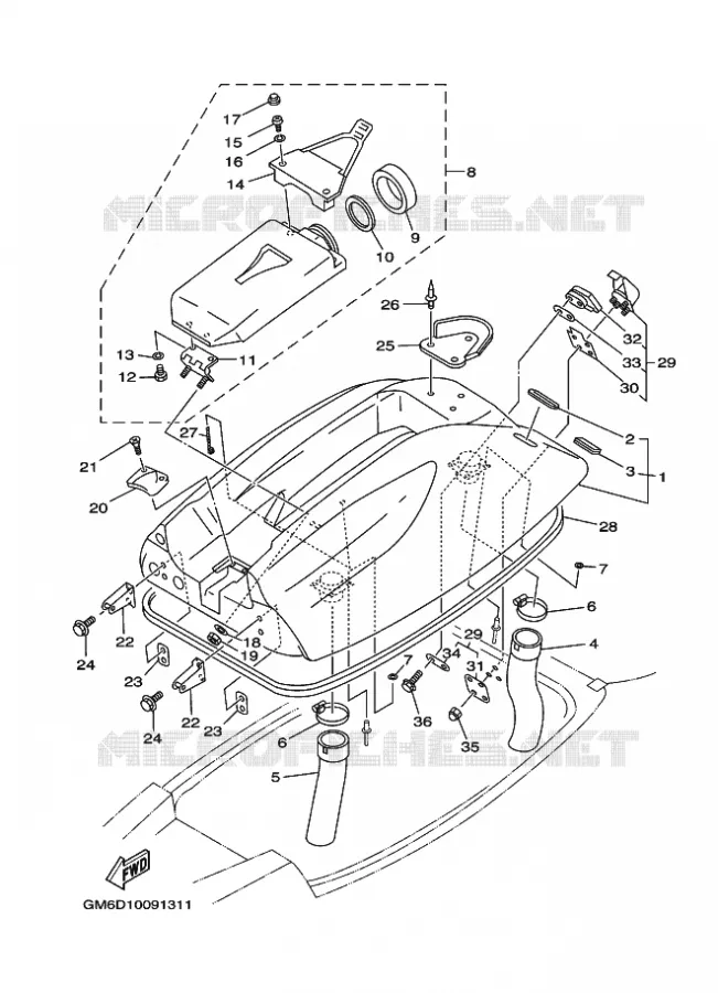 ENGINE HATCH Yamaha WAVERUNNER 700 2000 JET  JET FOR SJ700AY