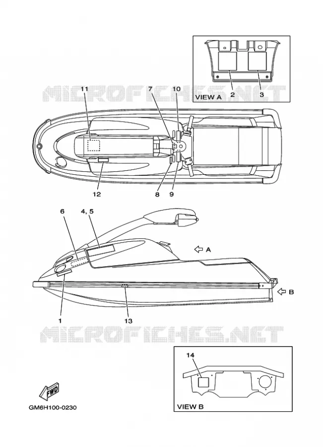 LABEL 2 Yamaha WAVERUNNER 700 2000 JET  JET FOR SJ700AY