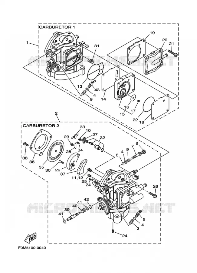 CARBURATEUR  Yamaha WAVERUNNER 700 2003 JET  JET FOR XL700