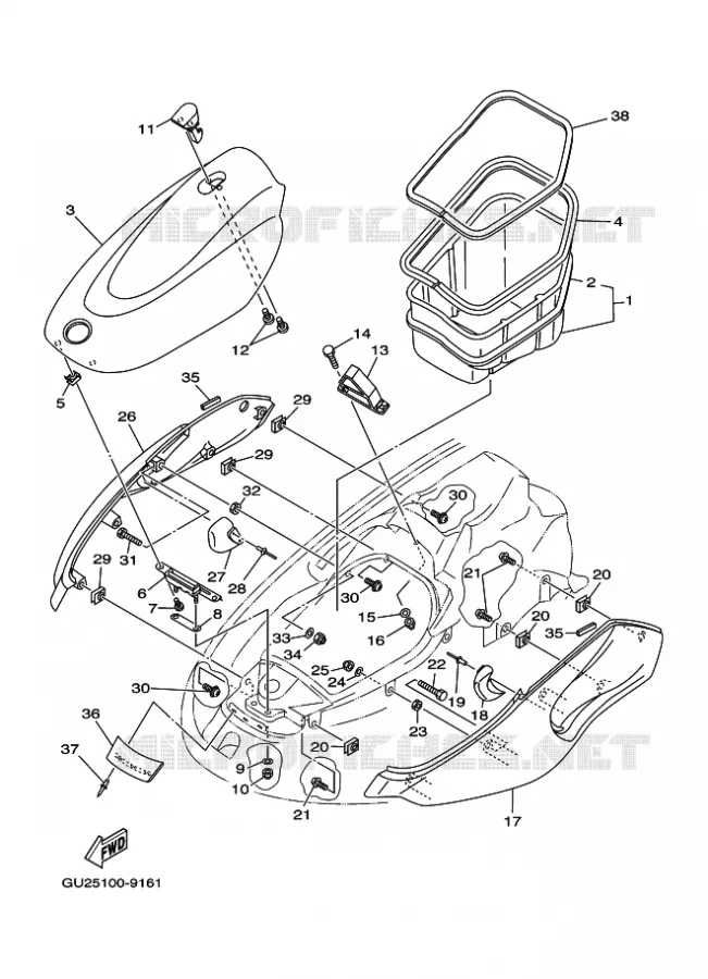 ENGINE HATCH 2 Yamaha WAVERUNNER 700 2000 JET  JET FOR XL700