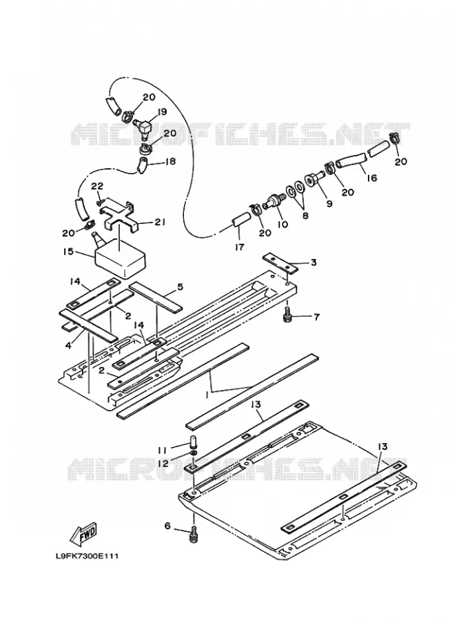 HULL & DECK 2 Yamaha WAVERUNNER 650 1989 JET  WR650