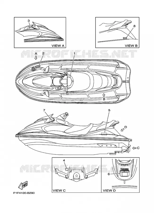 LABEL Yamaha WAVERUNNER 700 2004 JET  JET FOR F1F