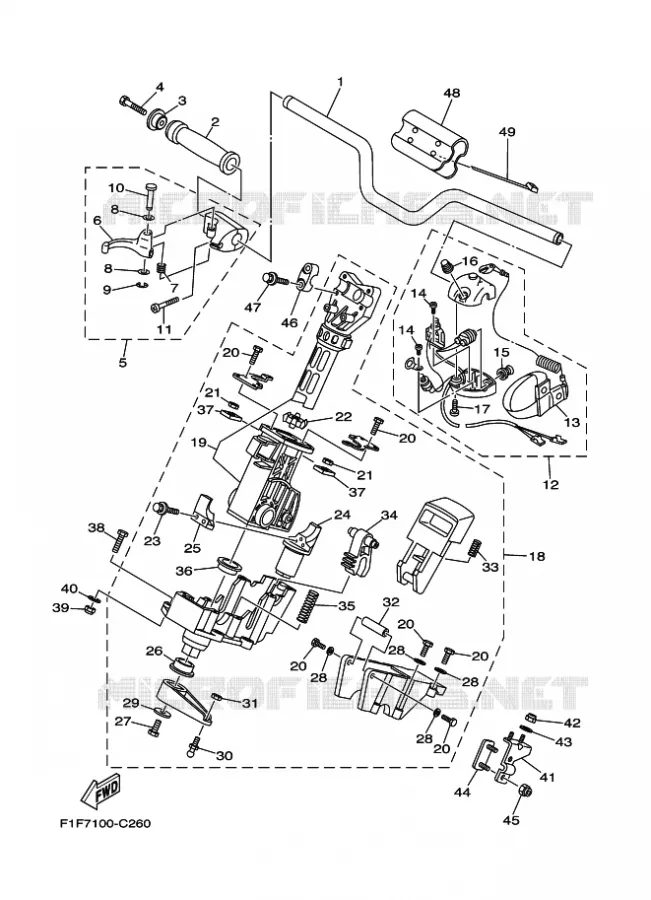 STUUR 1 Yamaha WAVERUNNER 700 2004 JET  JET FOR F1F
