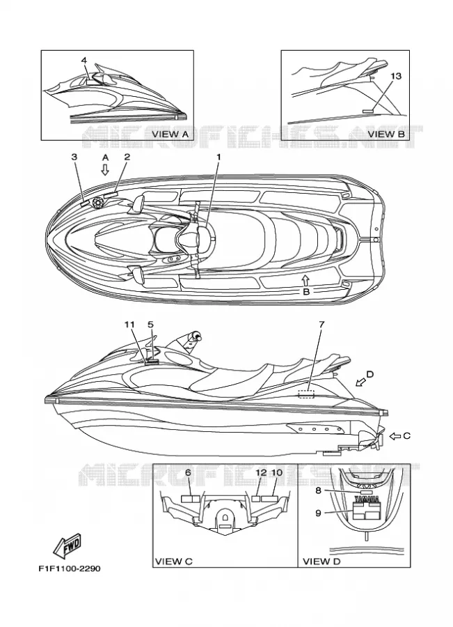 LABEL Yamaha WAVERUNNER 700 2002 JET  JET FOR F1F