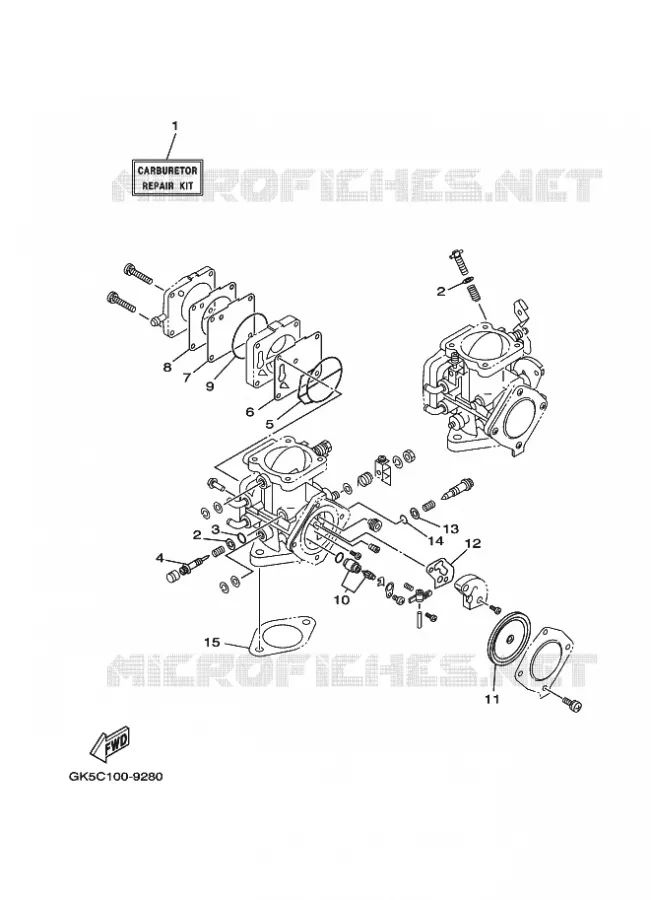 REPARATIESET 2 Yamaha WAVERUNNER 760 2000 JET  JET FOR GP760
