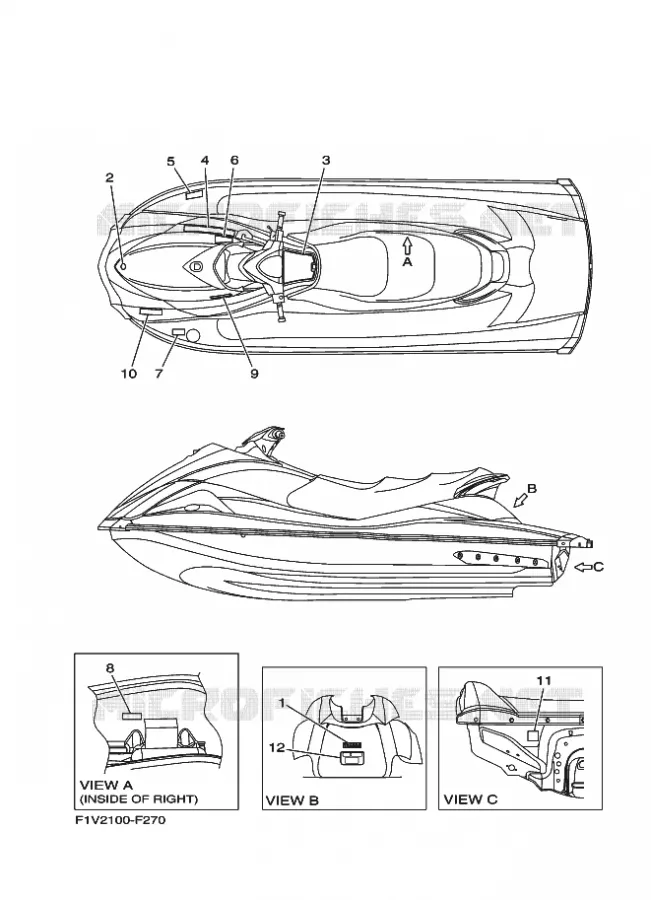 LABEL Yamaha WAVERUNNER 700 2009 JET  VX700-H