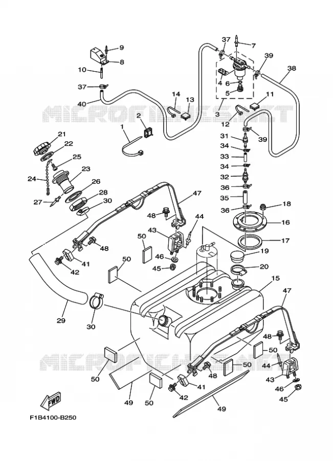 BENZINE TANK Yamaha WAVERUNNER 1000 2004 FZ  ENG FOR FZ1000A
