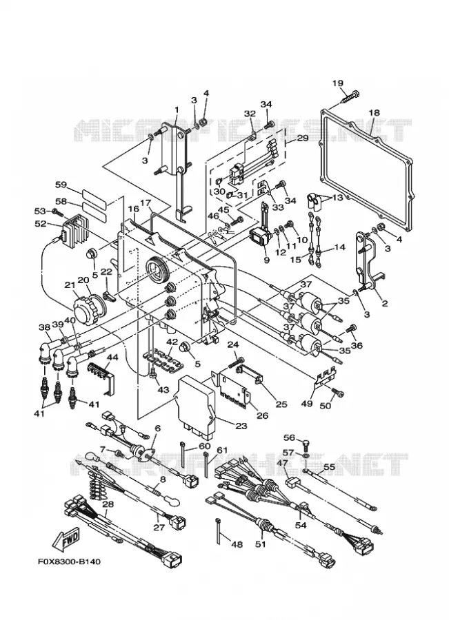 ELECTRISCH 1 Yamaha WAVERUNNER 1200 2002 ENGINE  ENG FOR GP1200