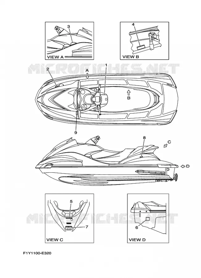 LABEL Yamaha WAVERUNNER 1000 2006 JET  FX1000-E