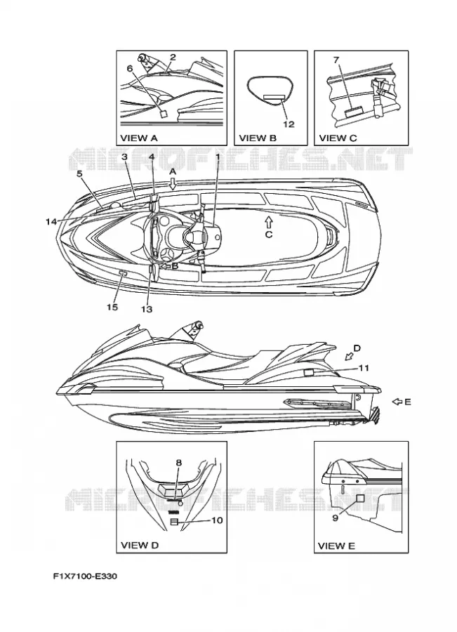 LABEL 2 Yamaha WAVERUNNER 1100 2006 JET  FX1100B-E