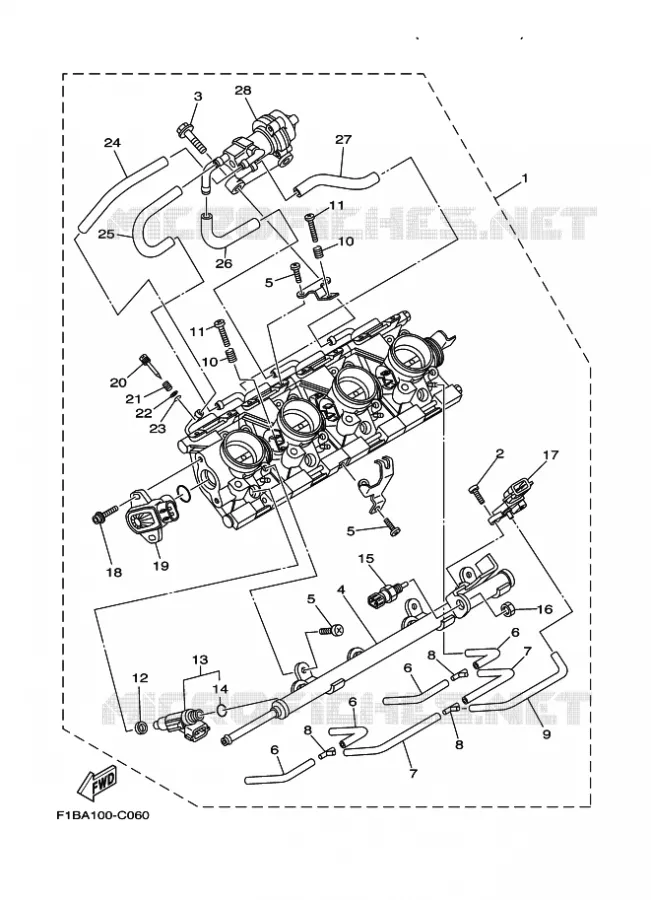 BENZINEPOMP Yamaha WAVERUNNER 1000 2002 JET  JET FOR FZ1000A