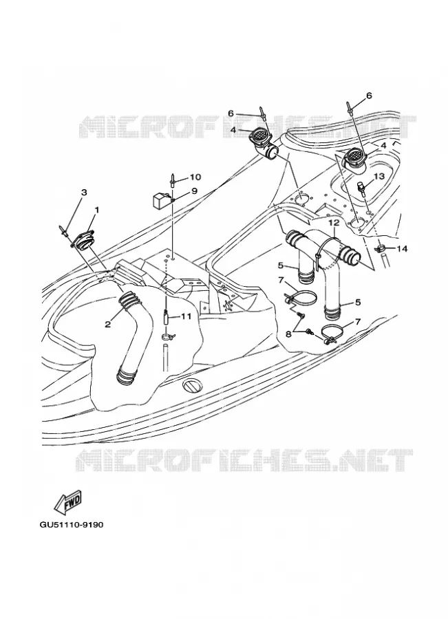 VENTILATION Yamaha WAVERUNNER 1200 2000 JET  JET FOR SV1200Y
