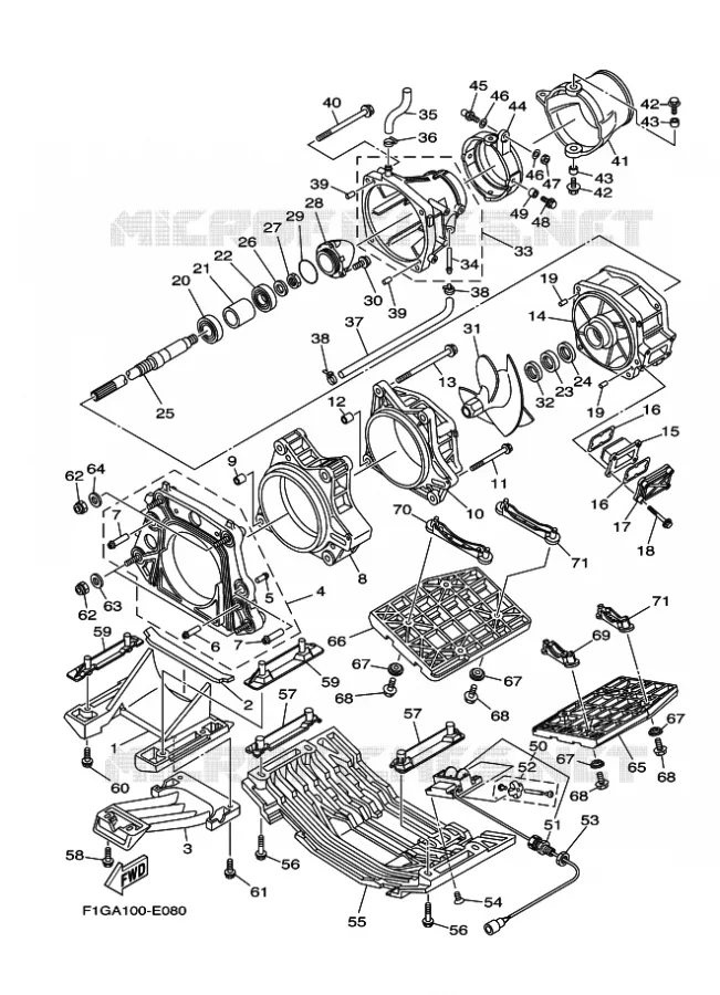 JET UNIT 1 Yamaha WAVERUNNER 1300 2008 JET  GP1300-G