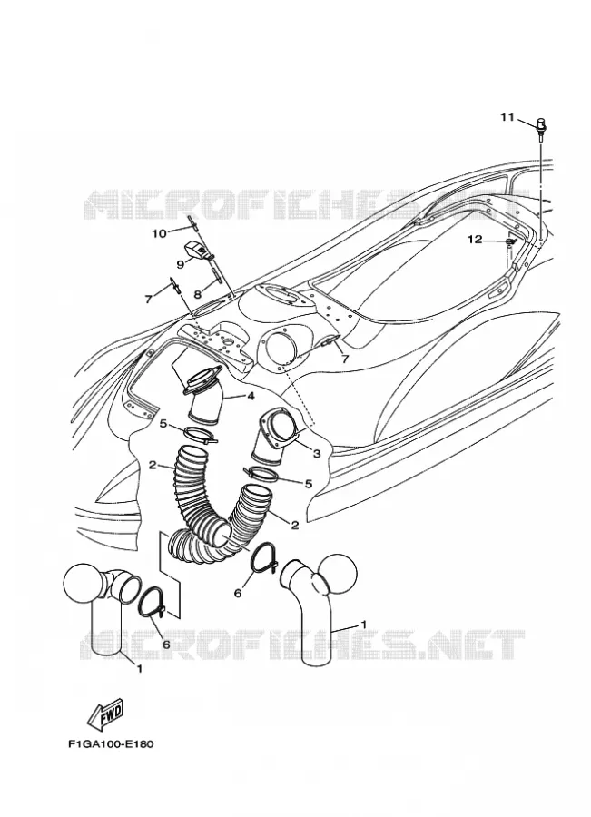VENTILATION Yamaha WAVERUNNER 1300 2008 JET  GP1300-G