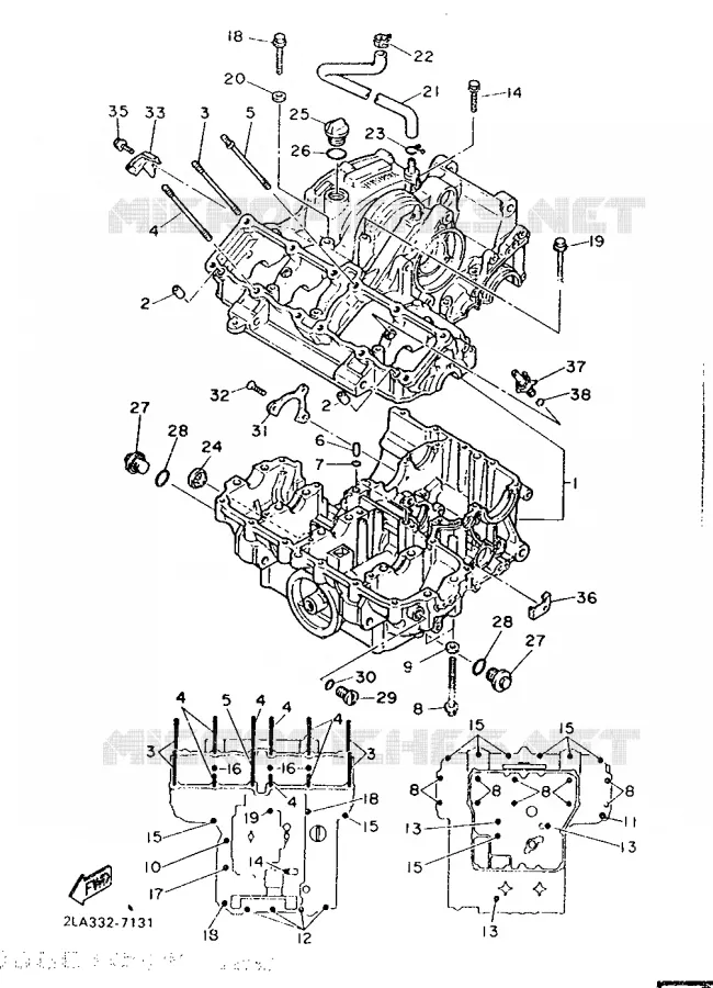 CARTERDELEN Yamaha MOTO 1000 1987 FZR  FZR1000