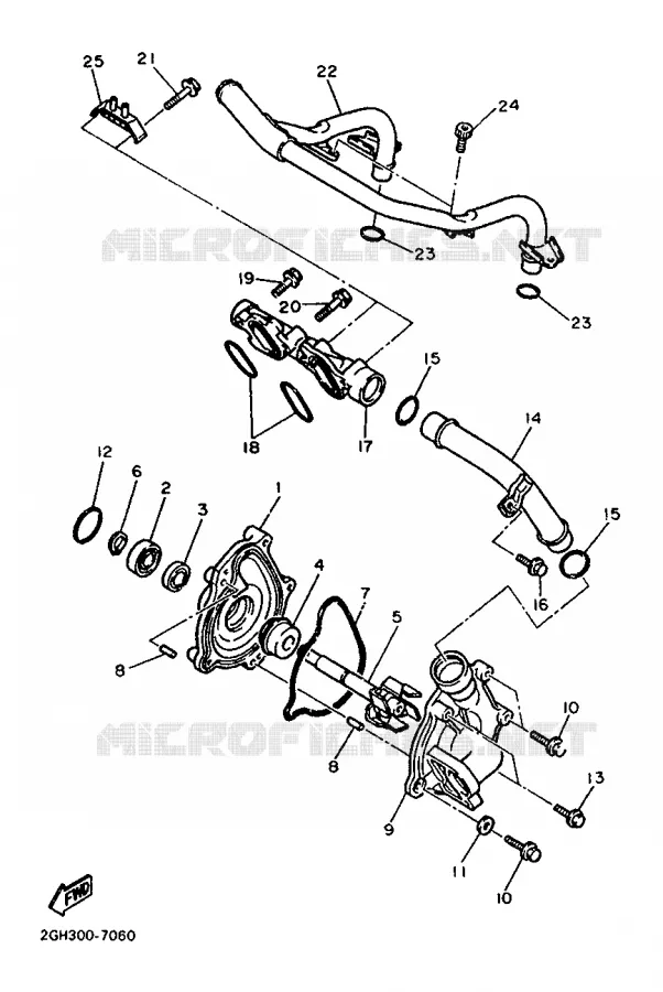 WATERPOMP Yamaha MOTO 1000 1987 FZR  FZR1000