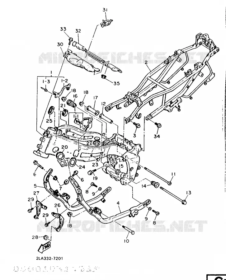 FRAME Yamaha MOTO 1000 1987 FZR  FZR1000