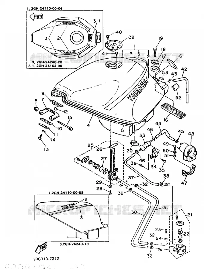 BENZINE TANK Yamaha MOTO 1000 1987 FZR  FZR1000