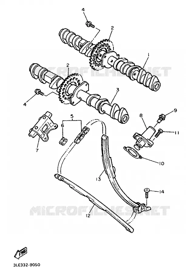 NOKKENAS / KETTING Yamaha MOTO 1000 1989 FZR  FZR1000