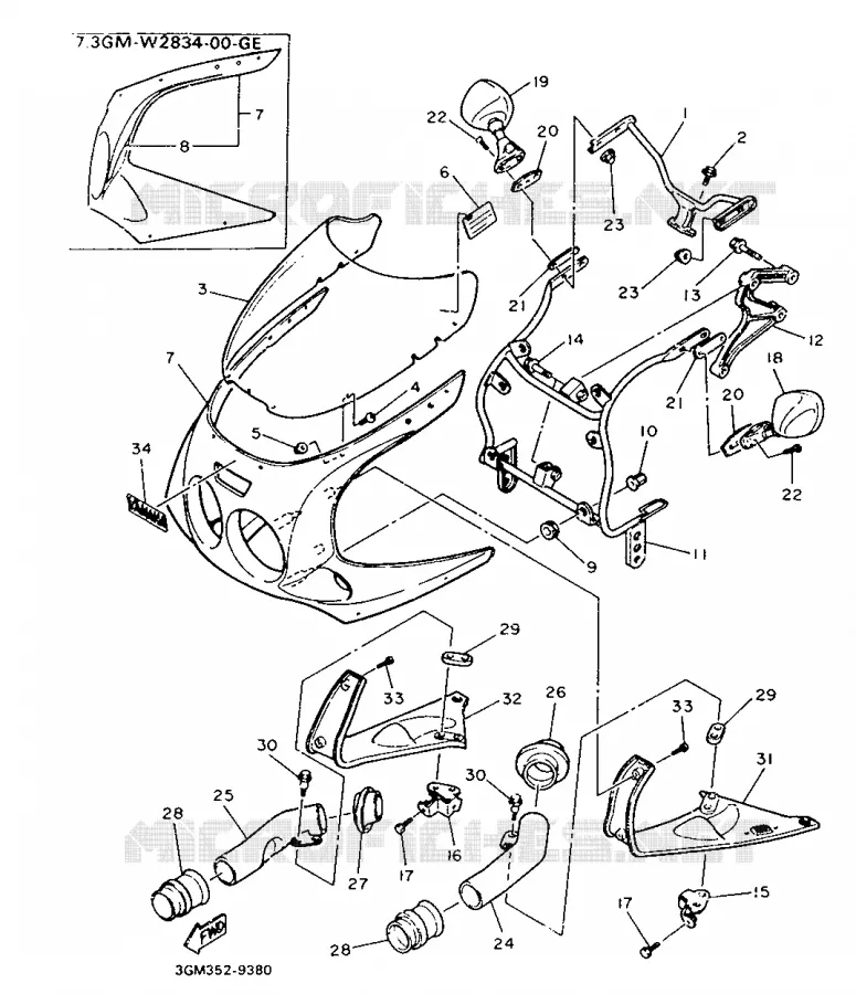 KAP 1 Yamaha MOTO 1000 1989 FZR  FZR1000