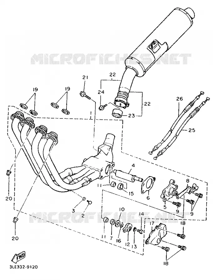 UITLAAT Yamaha MOTO 1000 1990 FZR  FZR1000