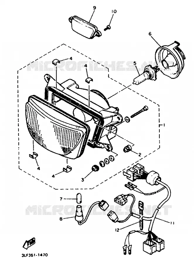 ALTERNATIEF KOPLAMP Yamaha MOTO 1000 1991 FZR  FZR1000