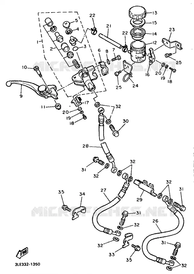POMP VOOR Yamaha MOTO 1000 1991 FZR  FZR1000