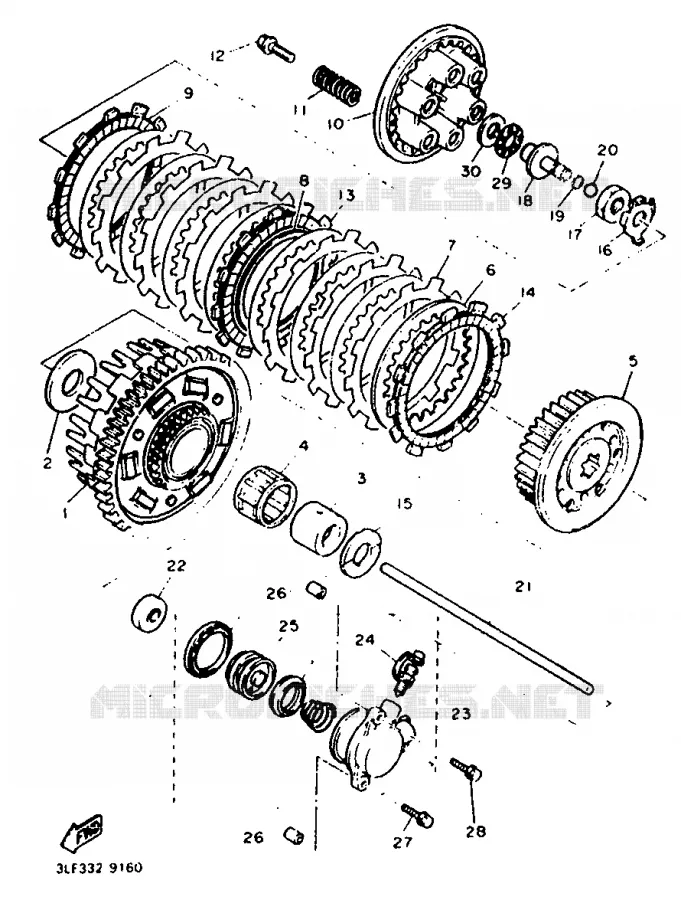 STARTMOTOR KOPPELINGS Yamaha MOTO 1000 1991 FZR  FZR1000