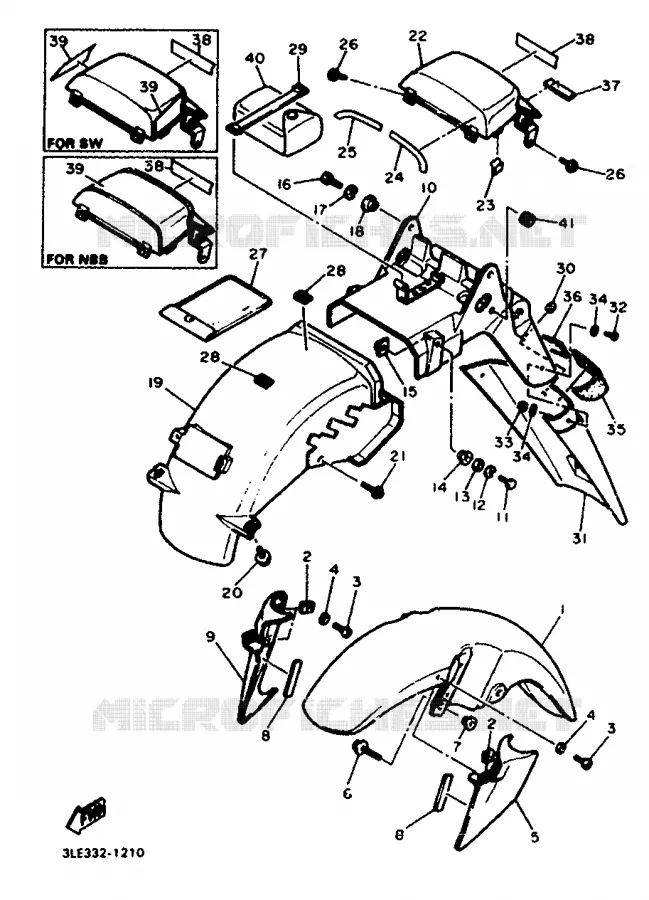 SPATBORD Yamaha MOTO 1000 1991 FZR  FZR1000