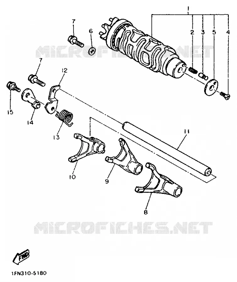 SCHAKELWALS Yamaha MOTO 1000 1991 FZR  FZR1000
