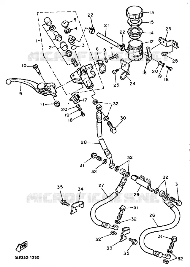 POMP VOOR Yamaha MOTO 1000 1991 FZR  FZR1000