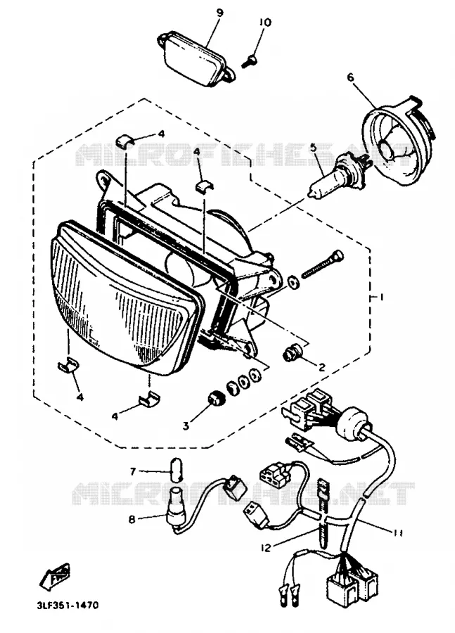 ALTERNATIEF KOPLAMP Yamaha MOTO 1000 1991 FZR  FZR1000