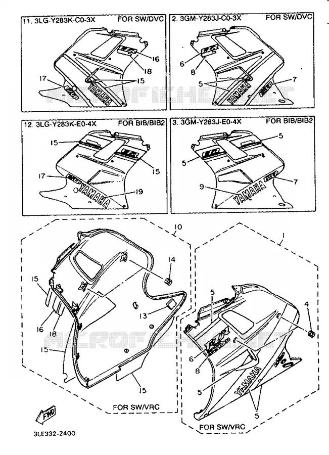 KUIP 2 Yamaha MOTO 1000 1992 FZR  FZR1000