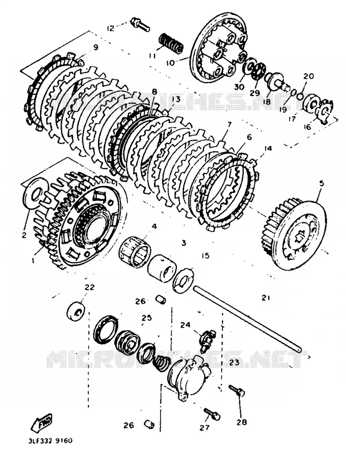 STARTMOTOR KOPPELINGS Yamaha MOTO 1000 1992 FZR  FZR1000
