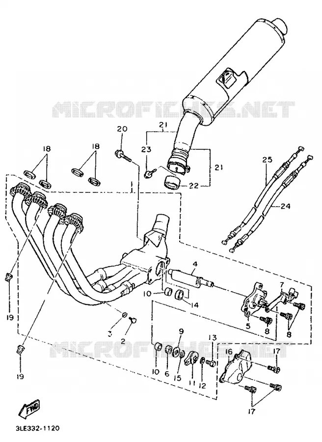 UITLAAT Yamaha MOTO 1000 1993 FZR  FZR1000