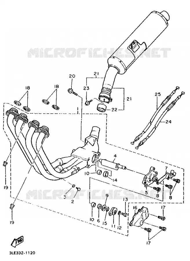 UITLAAT Yamaha MOTO 1000 1994 FZR  FZR1000