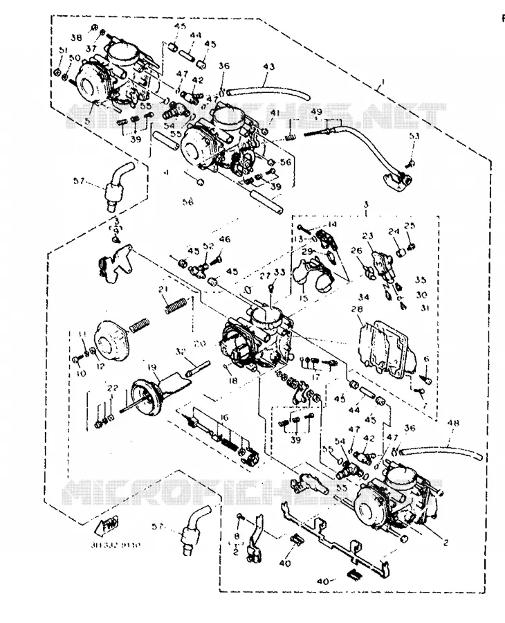 OPTIONELE ONDERDELEN - CARBURATEUR Yamaha MOTO 1000 1994 FZR  FZR1000