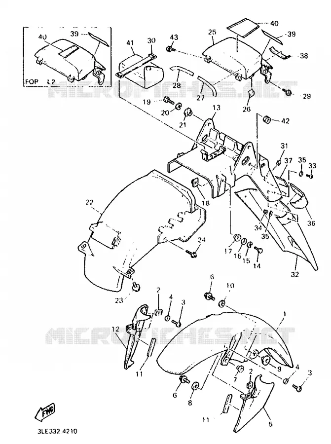 SPATBORD Yamaha MOTO 1000 1994 FZR  FZR1000