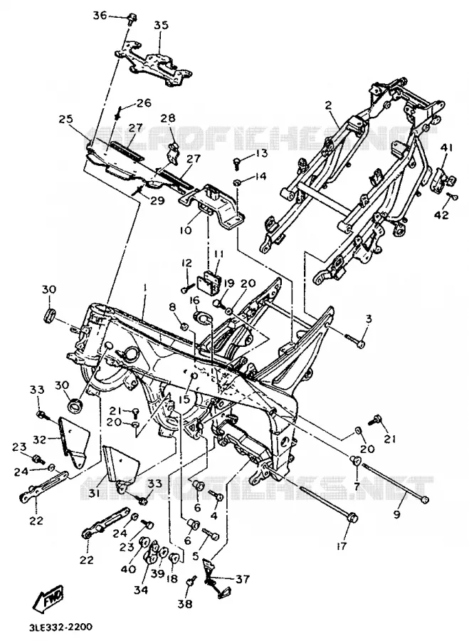 FRAME Yamaha MOTO 1000 1994 FZR  FZR1000