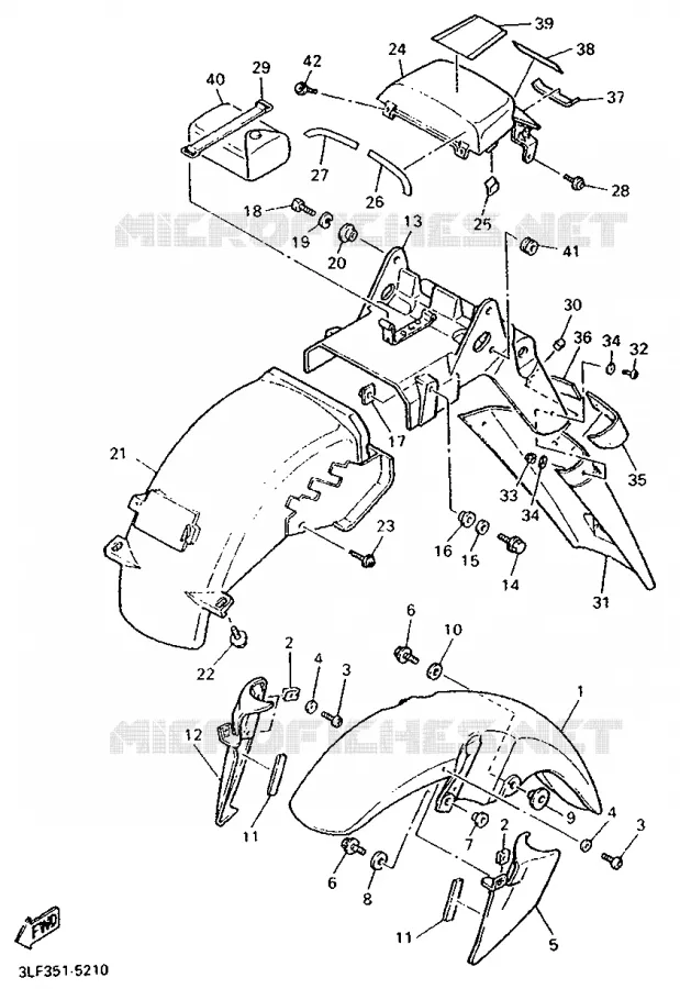 SPATBORD Yamaha MOTO 1000 1995 FZR  FZR1000