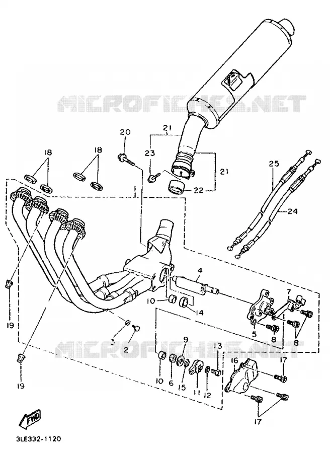 UITLAAT Yamaha MOTO 1000 1995 FZR  FZR1000