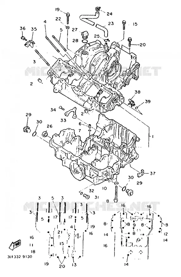 CARTERDELEN Yamaha MOTO 1000 1989 FZR  FZR10000