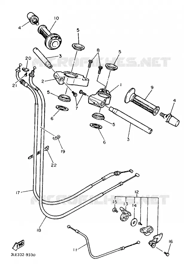 STUUR / KABEL Yamaha MOTO 1000 1989 FZR  FZR10000